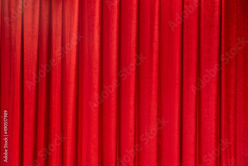 Red curtain background. Stage theater show cinema broadway comedy scene