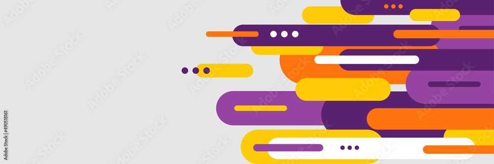 Flat stick abstract colorful memphis wide banner design background. Modern abstract geometric banner background. Flat stick abstract colorful memphis wide banner design background. Modern abstract geometric banner background.