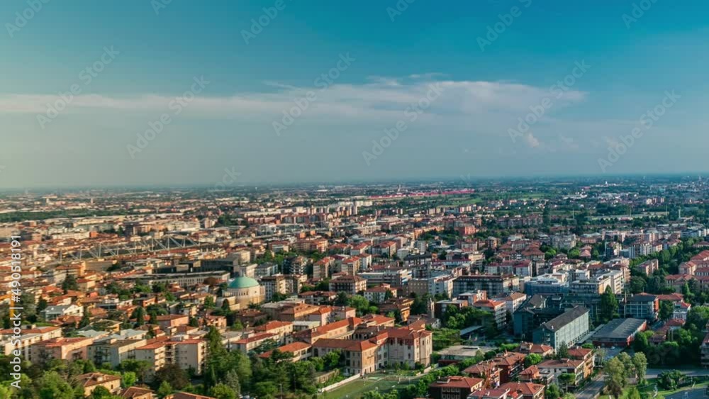 View of medieval Upper Bergamo timelapse - beautiful medieval town in north Italy View of medieval Upper Bergamo timelapse - beautiful medieval town in north Italy