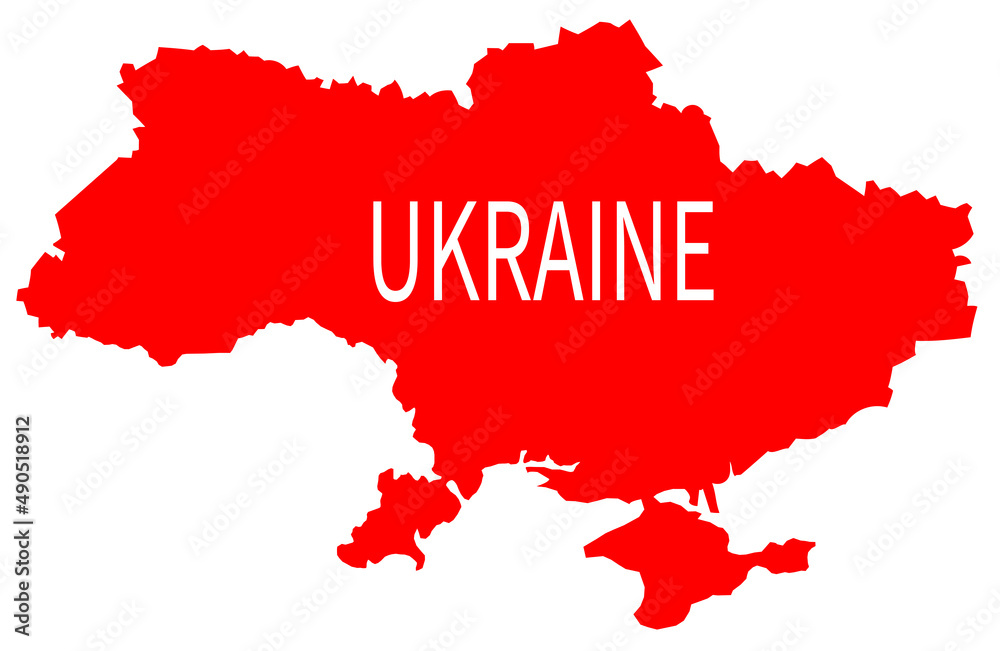 Vector of Ukraine map, Ukrainian Republic vector illustration isolated on white background.	