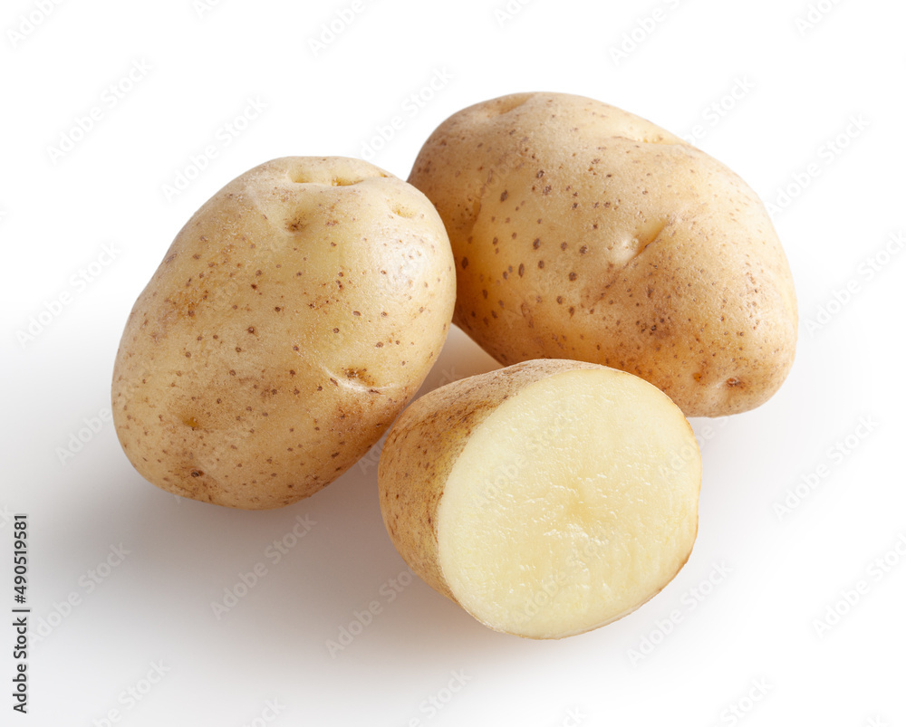 Potatoes isolated on white background with clipping path Potatoes isolated on white background with clipping path