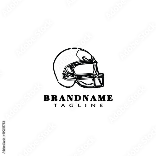 american football helmet logo icon design template vector illustration