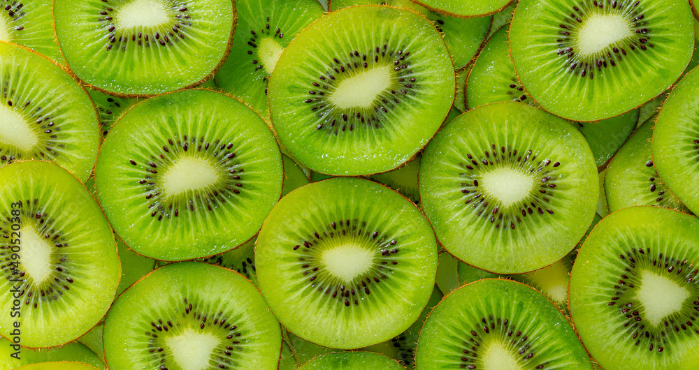 Kiwi Macro,Background of sliced kiwi layered Kiwi Macro,Background of sliced kiwi layered