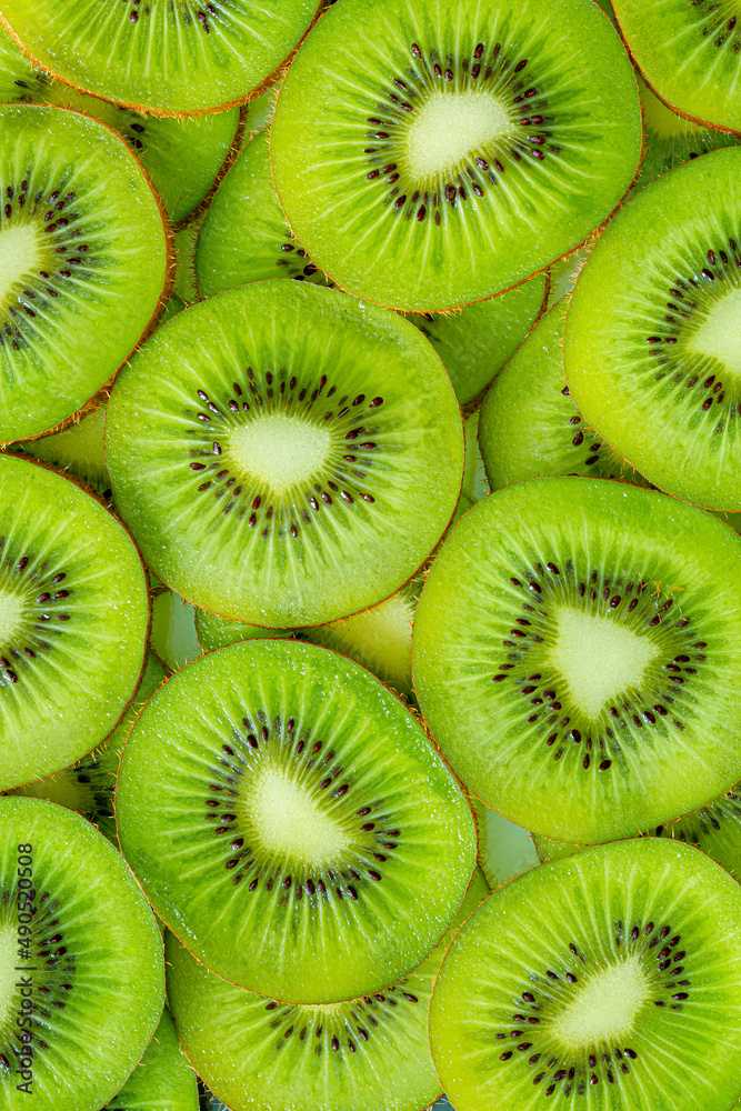 Kiwi Macro,Background of sliced kiwi layered Kiwi Macro,Background of sliced kiwi layered
