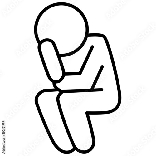 Pictogram of a person in distress