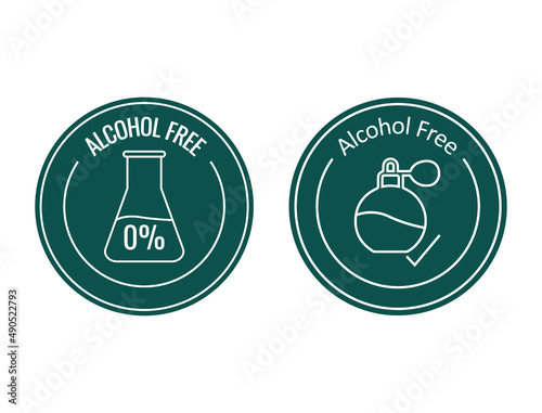 alcohol-free fragrance, product icon vector illustration  photo