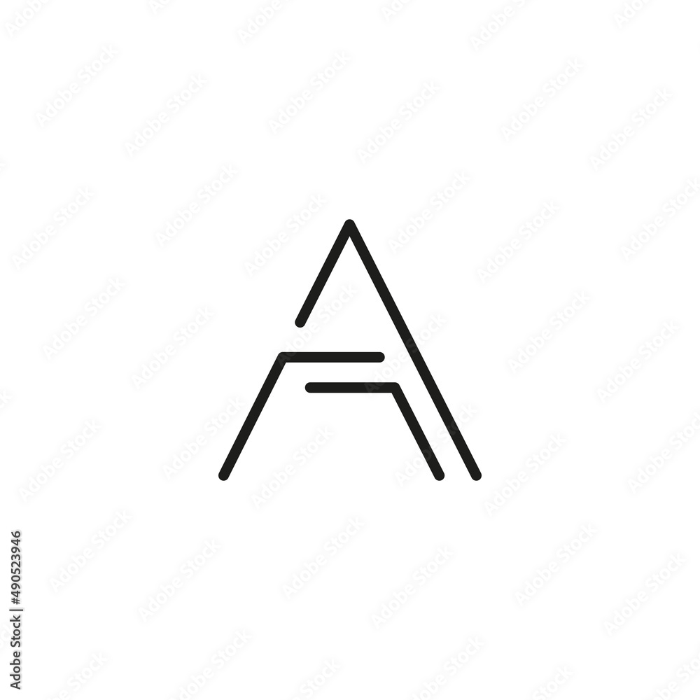 Logo with the initials A. Letter for design. Vector illustration template. Logo with the initials A. Letter for design. Vector illustration template.