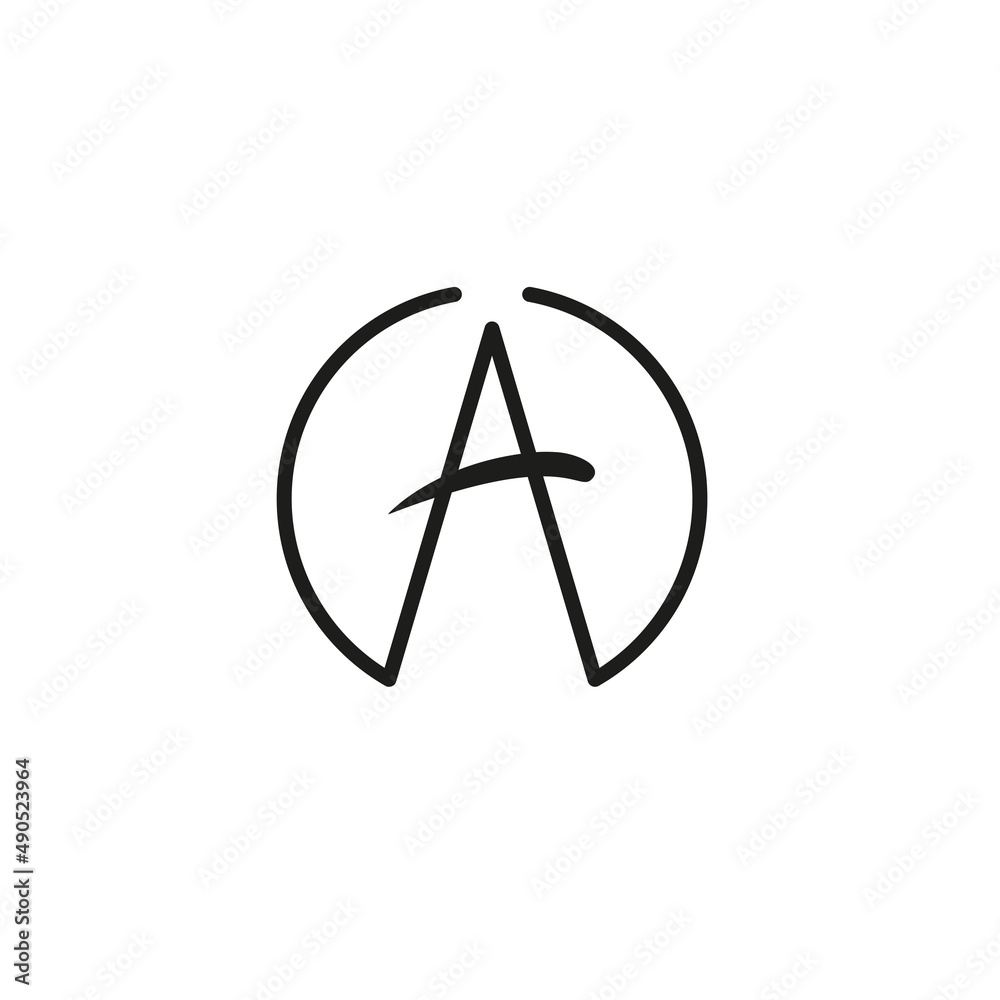 Logo with the initials A. Letter for design. Vector illustration template. Logo with the initials A. Letter for design. Vector illustration template.