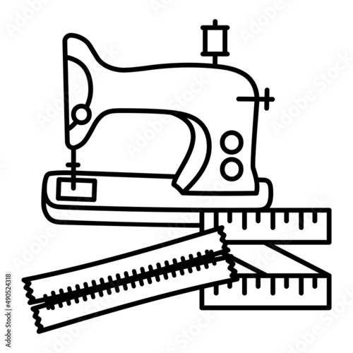 Seamstress Vector Icon Design, Hobby Symbol, Leisure time Activity Sign, Hobbyists and Handicraft Stock Illustration, Sewing and Tailoring Concept 
