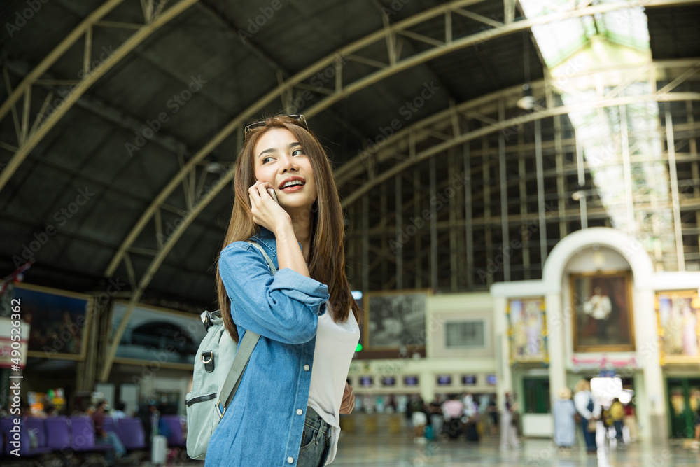 Young Asian Lady Backpacker