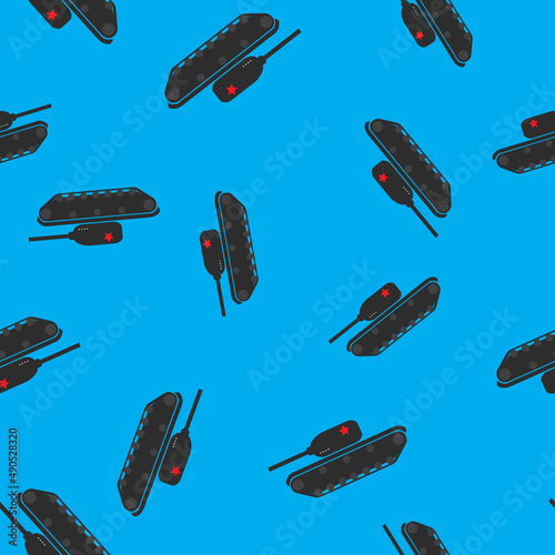 Seamless Pattern Background with tank. Illustration
