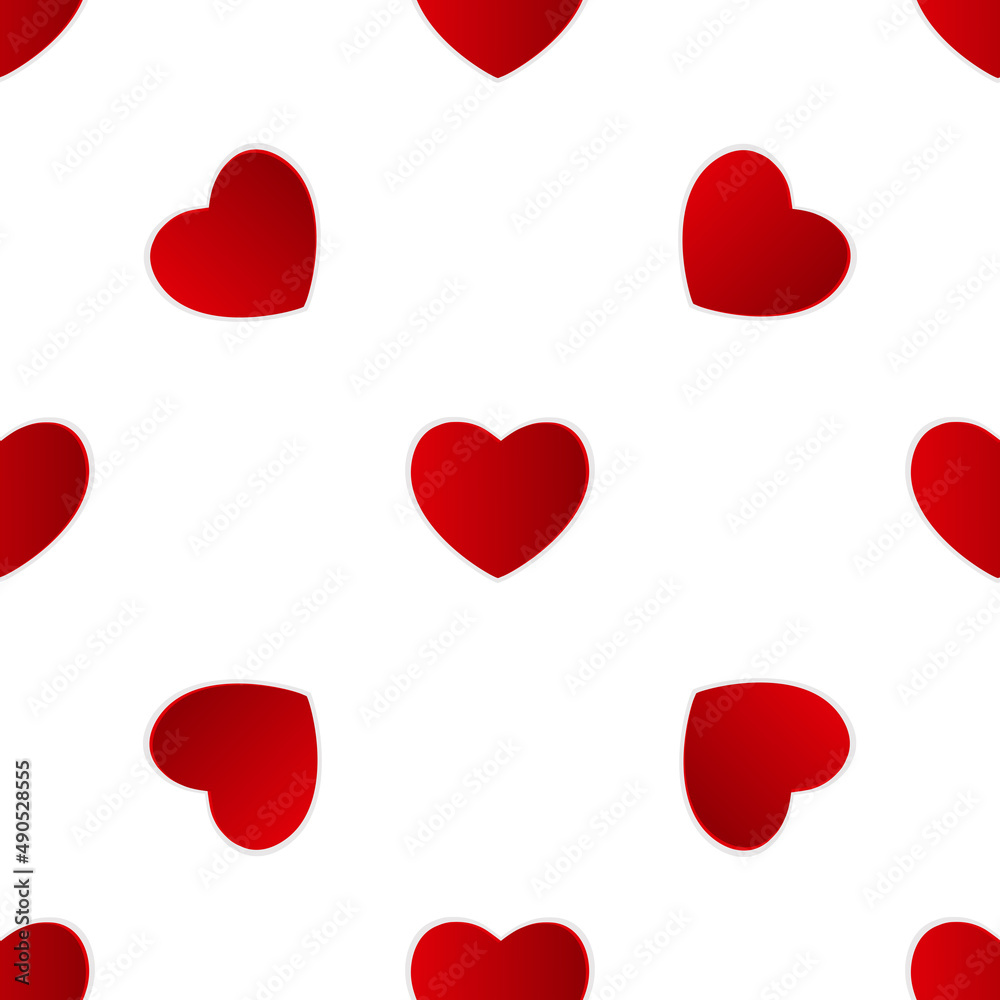 Valentines Day Heart Seamless Pattern Background. Illustration Valentines Day Heart Seamless Pattern Background. Illustration