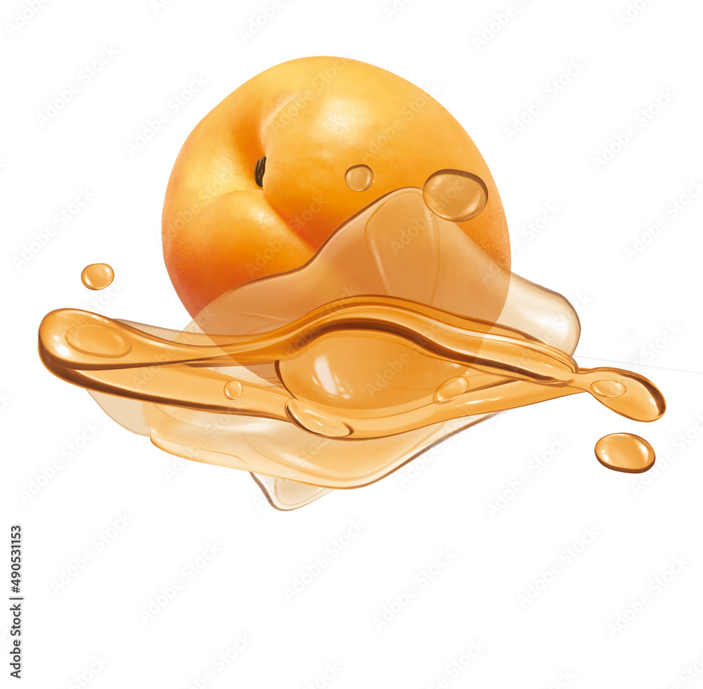 Fototapeta premium abricot, fruit, jus, fraîche, goutte, glacé, aliment, bio, jaune, liquide, vitamine, extrait, substance, 