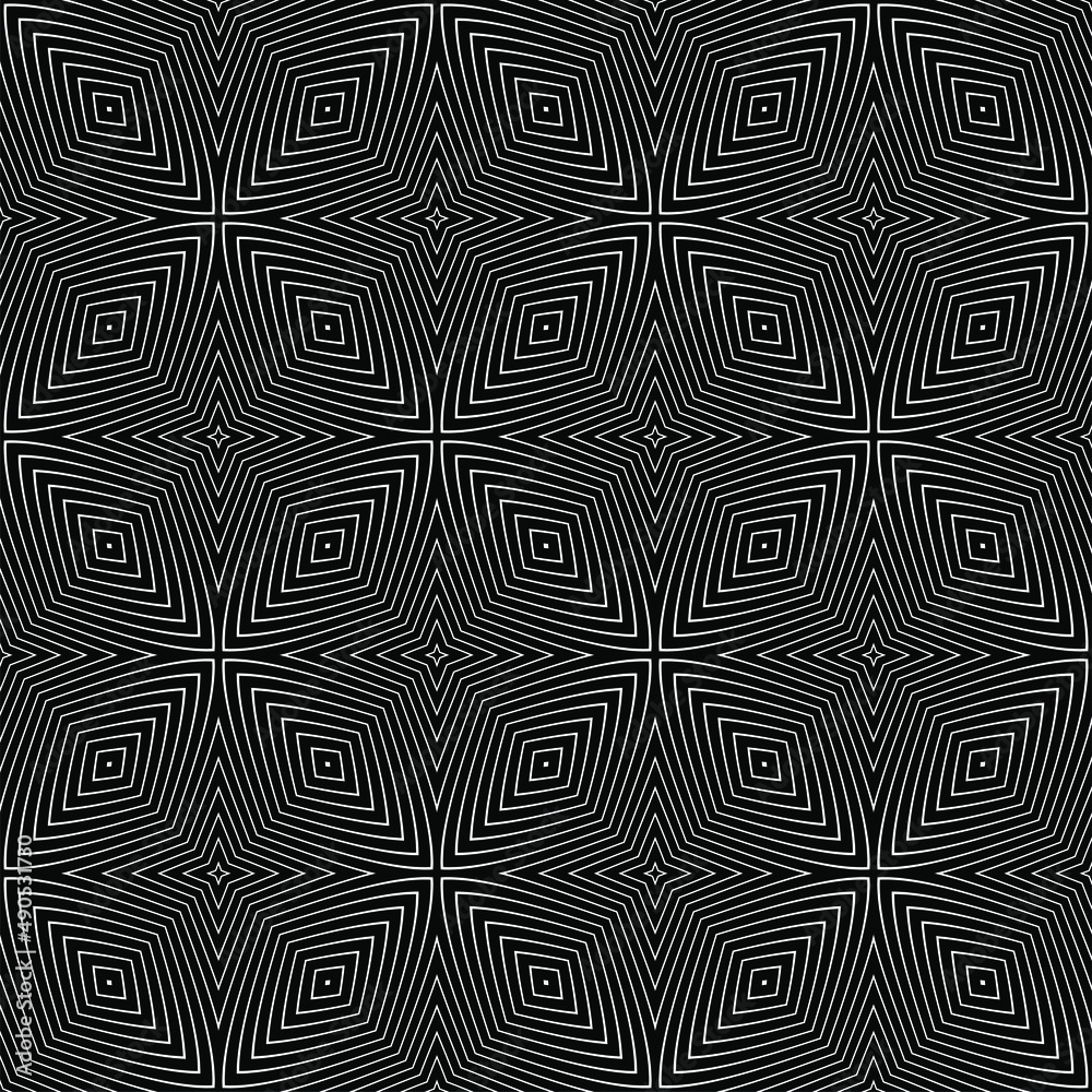 Abstract geometric monochrome repeating square pattern background - vector graphic design from diagonal squares.The geometric pattern by stripes . Seamless vector background. Black texture.