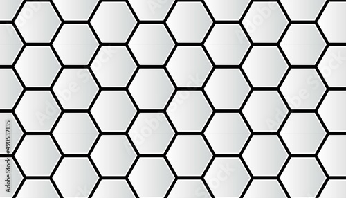 Hexagon pattern on the gray background