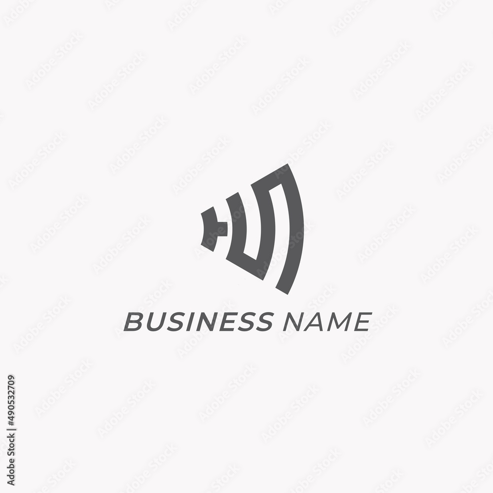design logo creative letter H and sound wave design logo creative letter H and sound wave