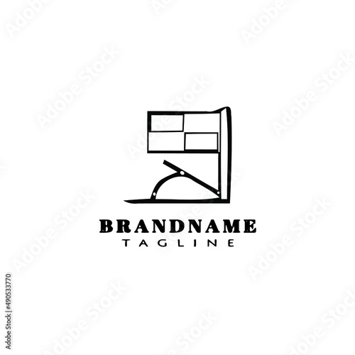soccer game corner kick with flag logo icon design vector illustration