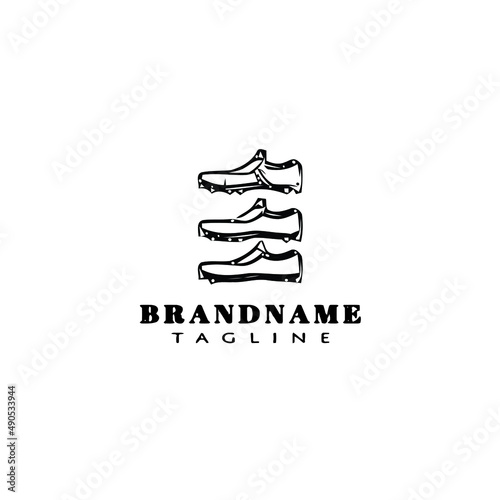 soccer shoe logo icon design template vector