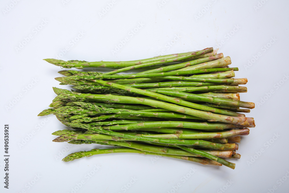fresh asparagus vegetable with high nutrition with white background fresh asparagus vegetable with high nutrition with white background