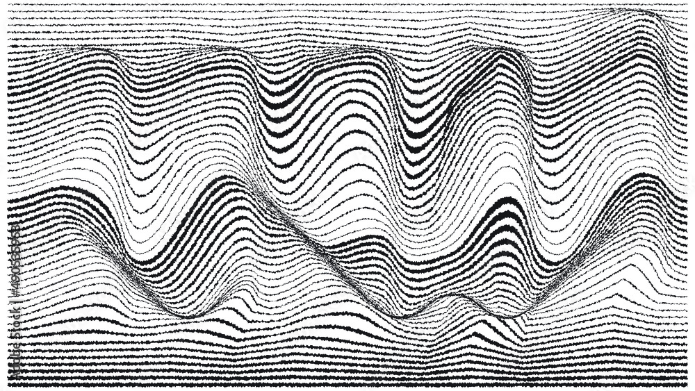 Glitch effect . Distorted speed lines .Abstract flow lines background . Fluid wavy shape .Rough edges .Striped linear pattern . Music sound wave . Vector illustration Glitch effect . Distorted speed lines .Abstract flow lines background . Fluid wavy shape .Rough edges .Striped linear pattern . Music sound wave . Vector illustration