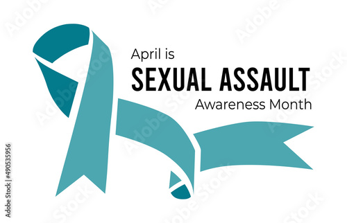 Fotografie April is Sexual Assault Awareness Month. Illustration on white