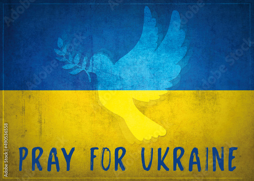 Pray for ukraine / peace, war - peace dove 