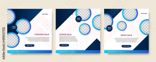 Modern universal social media post template. Web banner, flyer or poster for ads offer sale promotion marketing. Design for travel, business, food menu, fashion, creative digital agency.