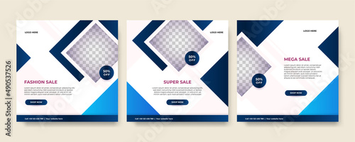 Modern universal social media post template. Web banner, flyer or poster for ads offer sale promotion marketing. Design for travel, business, food menu, fashion, creative digital agency.