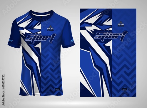 Sport jersey t-shirt. Soccer jersey mockup for football club. Sport pattern fabric textile. Sport background texture pattern #28