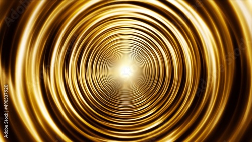 Gold Concentric Helix Wave Tunnel