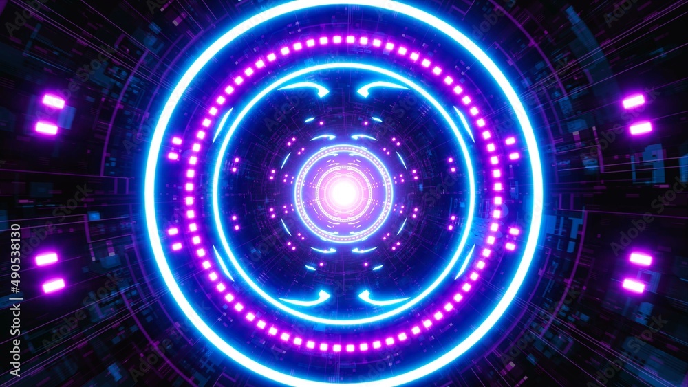 Neon disco party concept Geometric Art Background