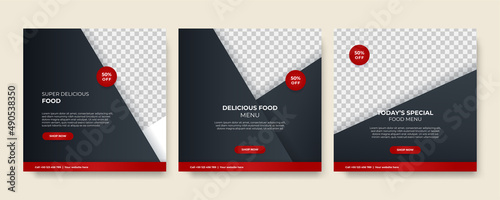 Modern universal social media post template. Web banner, flyer or poster for ads offer sale promotion marketing. Design for travel, business, food menu, fashion, creative digital agency.