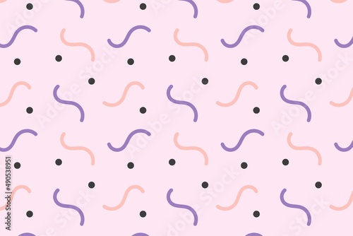 Memphis background pattern in cute pastel color. Eps10 vector