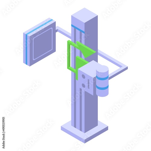 Big xray scanner icon isometric vector. Medical device. Xray clinic