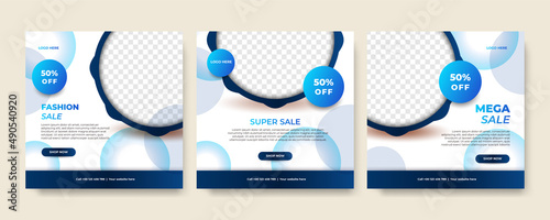 Modern universal social media post template. Web banner, flyer or poster for ads offer sale promotion marketing. Design for travel, business, food menu, fashion, creative digital agency.