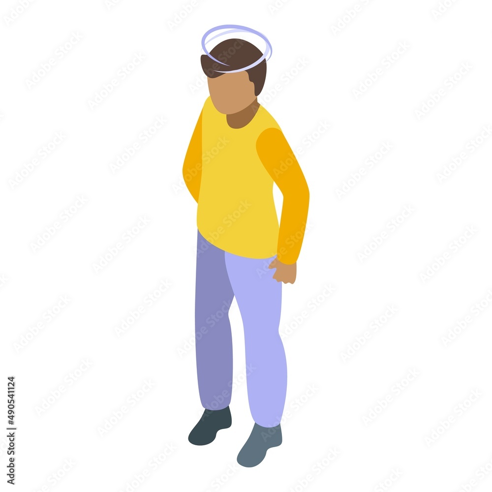 Kid patient icon isometric vector. Medical health. Online service Kid patient icon isometric vector. Medical health. Online service