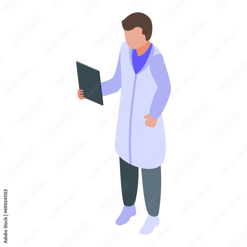 Doctor care icon isometric vector. Medical patient. Nurse service Doctor care icon isometric vector. Medical patient. Nurse service