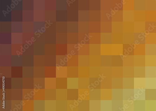 Background from brown and yellow colors squares. A backing of mosaic squares, space for your design or text, for publication, poster, calendar, post, wallpaper, postcard, banner, cover, website