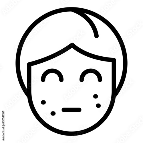Face skin gluten intolerance icon outline vector. Free product. Diet allergy