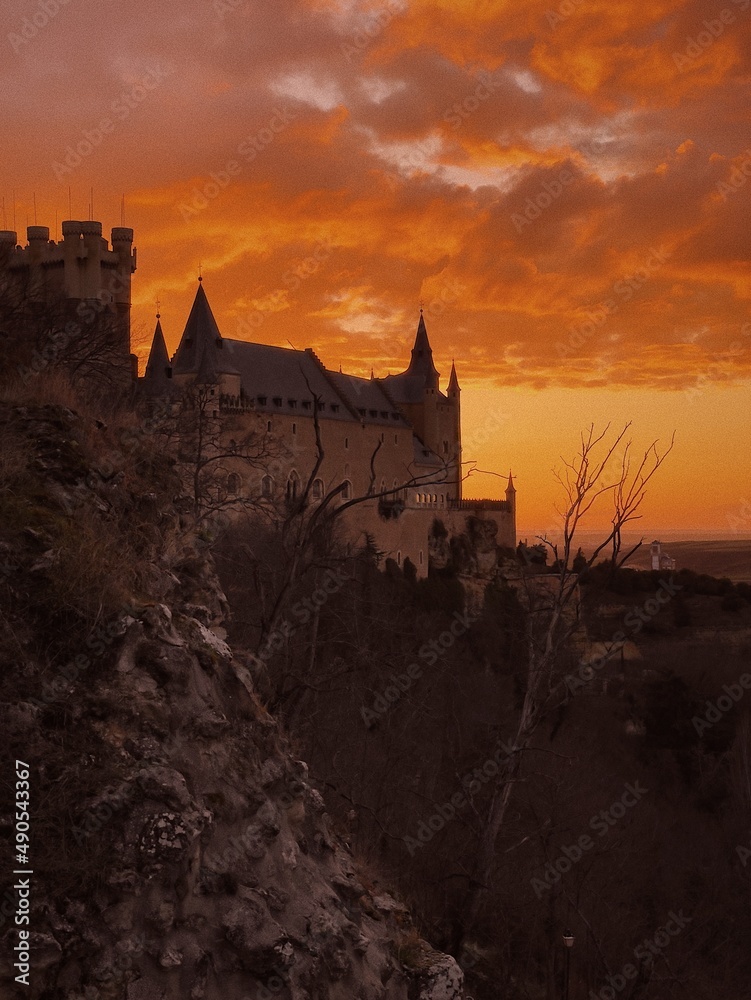 The Alcázar of Segovia, a medieval castle located in the city of Segovia, Castile and León, Spain. 