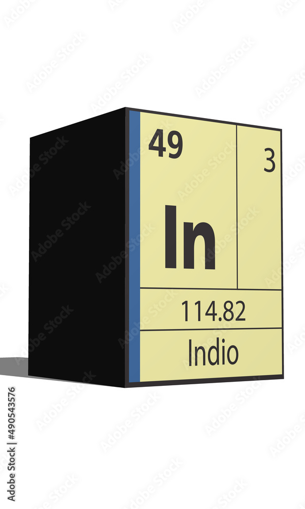 Indio, Elementos de la tabla periódica ilustración de Stock Adobe Stock