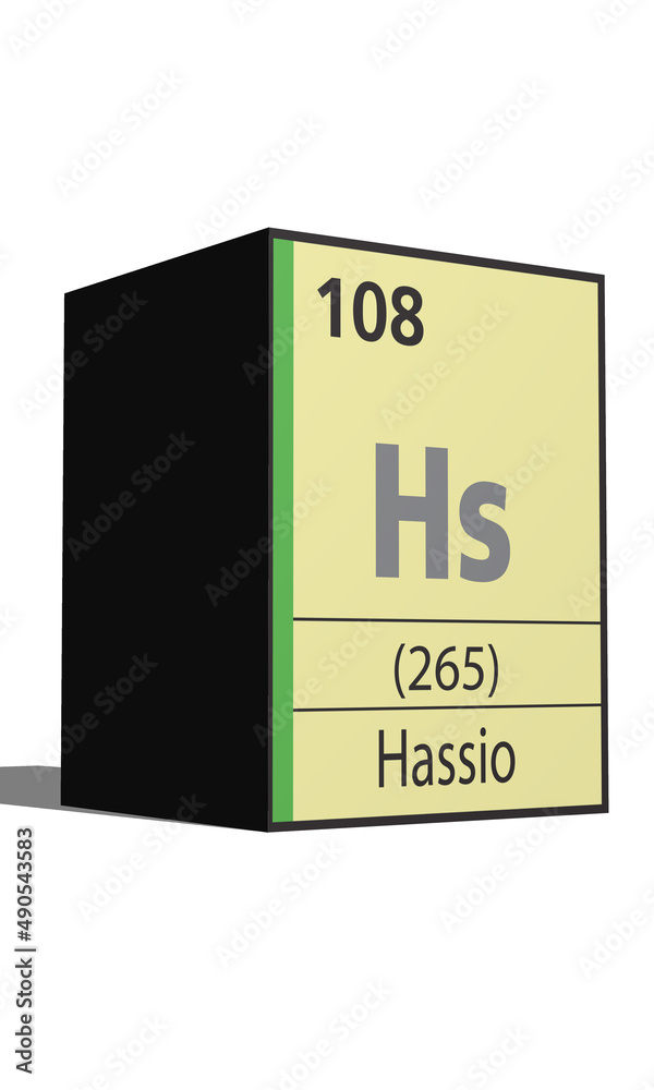 Hassio, Elementos de la tabla periódica