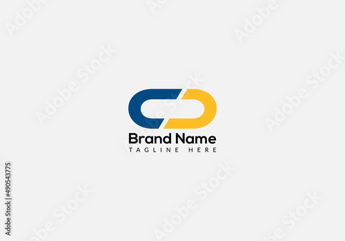 Abstract CD letter modern initial lettermarks logo design