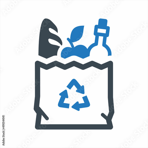 Groceries Icon. Vector And Glyph