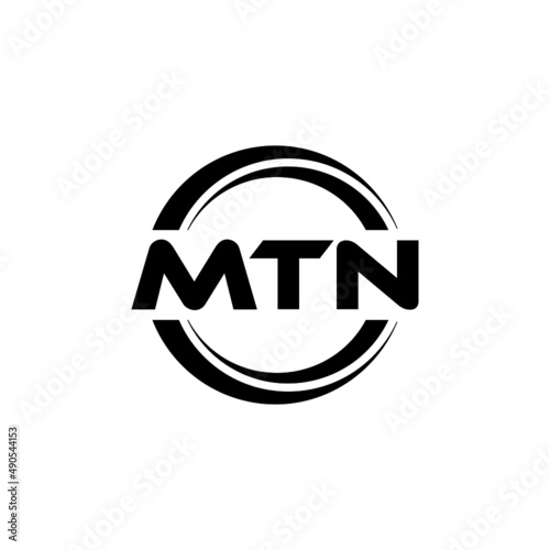 MTN letter logo design with white background in illustrator, vector logo modern alphabet font overlap style. calligraphy designs for logo, Poster, Invitation, etc.