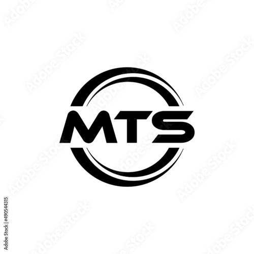 MTS letter logo design with white background in illustrator, vector logo modern alphabet font overlap style. calligraphy designs for logo, Poster, Invitation, etc. photo