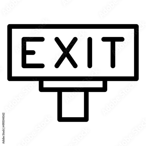 Parking exit icon outline vector. Car park. Traffic space