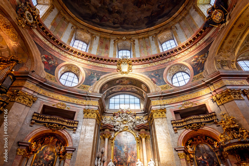 Interior of St. Peter church  Peterskirche  in Vienna