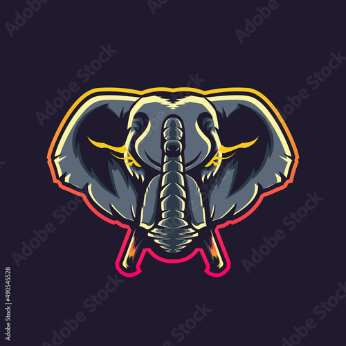 elephant mascot for esport logo