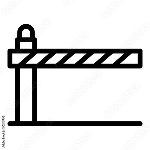 Parking barrier icon outline vector. Space place. Public automobile